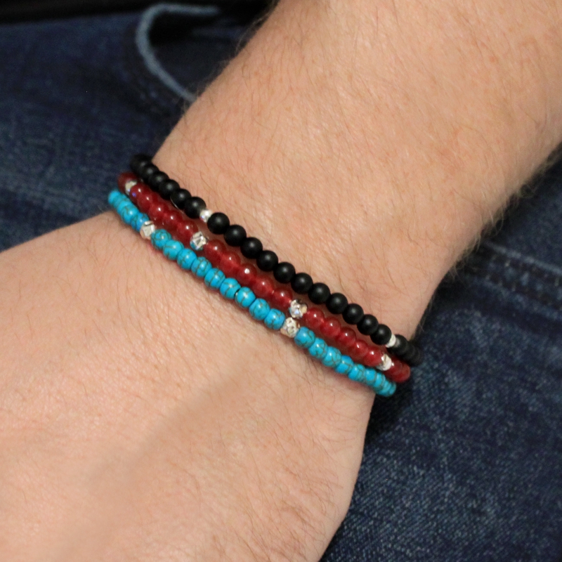 small beaded stretch bracelets